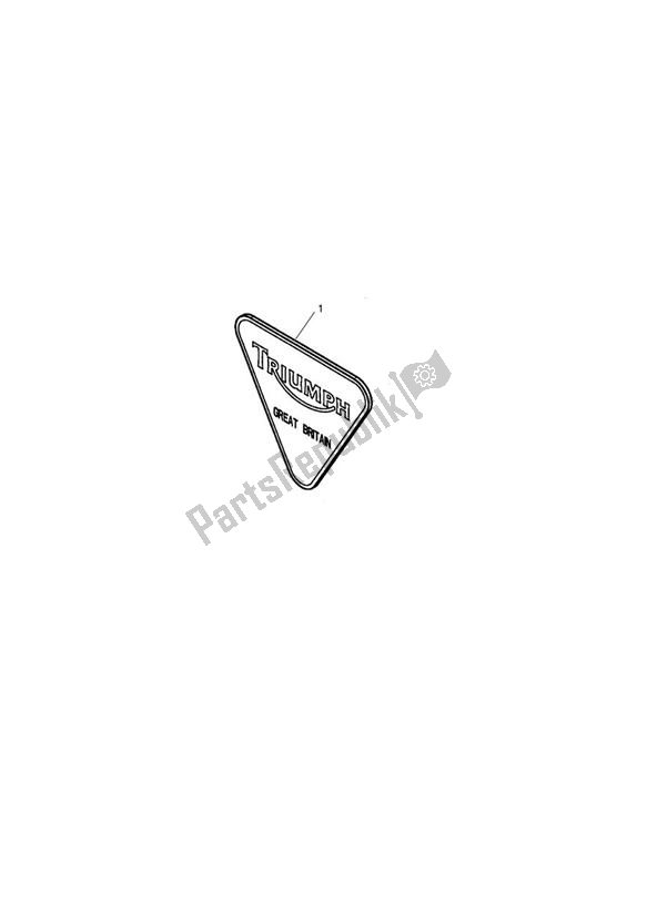 All parts for the Badge Kit, Triangular of the Triumph America Carburettor 790 2002 - 2007
